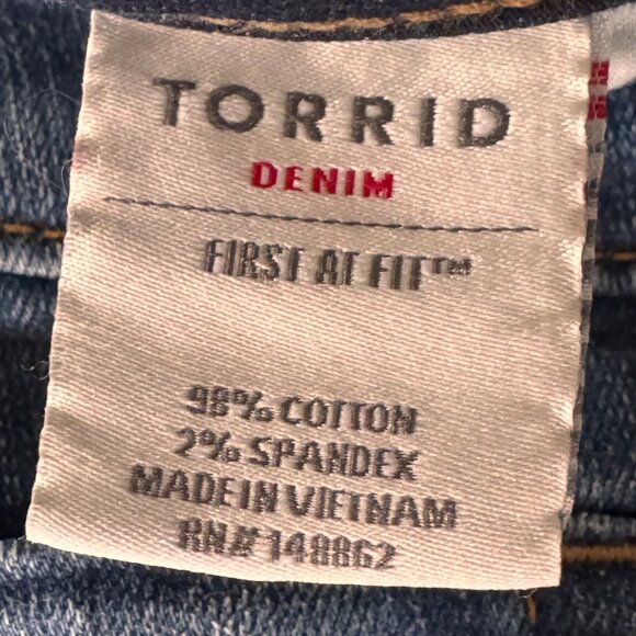 Torrid Denim 20R Relaxed Boot Blue Fortune Jeans Dark Wash Cotton Spandex New - Picture 4 of 15
